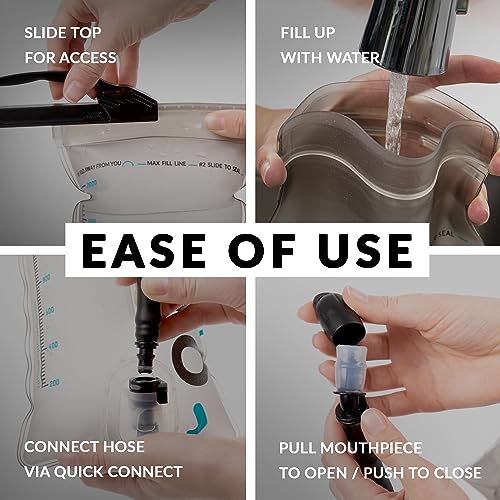 Water-Buffalo-Hydration-Bladder-Water-Bladder-for-Hiking-Backpack-Leak-Proof-2L-Hydration-Bladder-Water-Reservoir-Insulated-Hose-High-Flow-Bite-Valve-Oasis-2-Liter-Hydration-Bladder