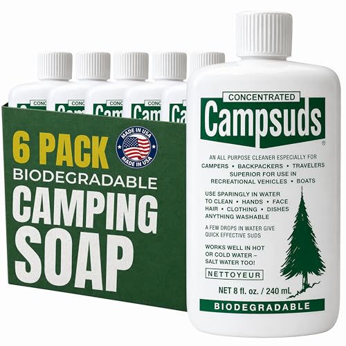 CONCENTRATED CAMPSUDS Sierra Dawn Biodegradable Camping Soap - All-Purpose Camp Dish Soap, Shampoo,...