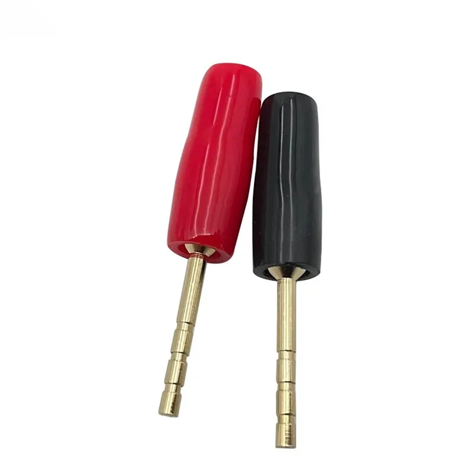 Adaptateur de fiche Banane en cuivre plaqué Or, 2mm, 20 pièces, bornes Banane Droites, connecteur de câblage for Haut-Parleur(20 Red)