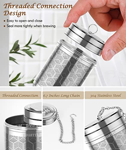 Lullatti Large Tea Infuser For Loose Tea(1 Pack), 304 Stainless Steel Tea Ball Strainer, Extra Fine Mesh Tea Steeper For Brewing All Kind Of Tea, Fits For Most Teapot, Cups Or Mugs #TOP2
