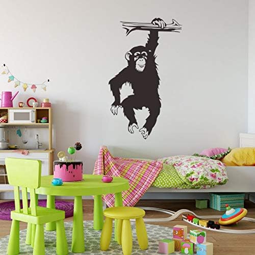 Mrinb Jungle Monkey Gorilla Wall Stickers for Kids Rooms Gorilla Animal Home Decal for King Kong Boys Room Art Mural Wall Stickers DIY 34 * 56cm