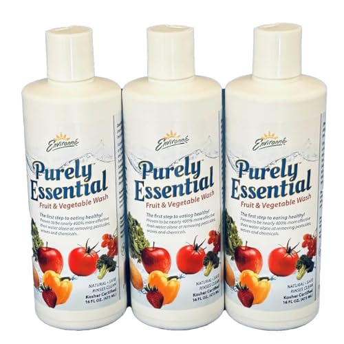 Environne Purely Essential Fruit & Vegetable Wash, Natural Produce Cleaner, 16 Fl Oz (3 Pack)