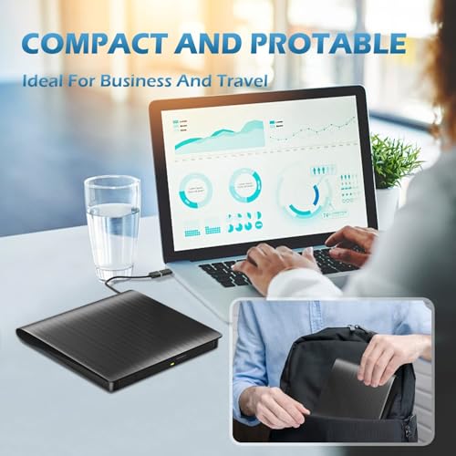 Image of NEXSA 12.7mm External DVD Drive Enclosure USB 3.0 Type C Case | Converts internal twelve point seven millimeter internal laptop optical drives into dual interface portable readers.
