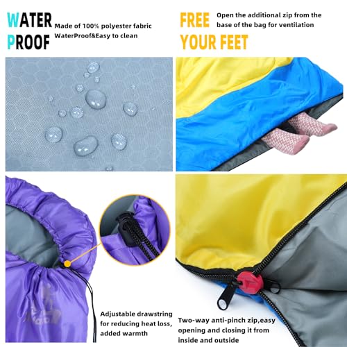 Sleeping-Bags-for-Adults-Kids-3-Season-ColdWarm-Weather-Waterproof-Camping-Sleeping-Bags-Lightweight-Sleeping-Bags-for-Camping-Hiking-Outdoor-Travel
