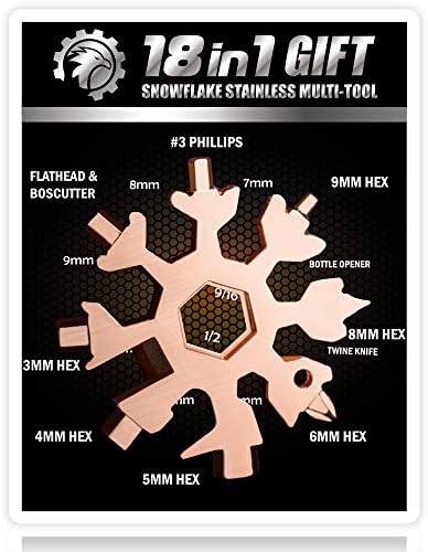 Saker 18-in-1 Snowflake Multi-Tool,18 In 1 Incredible Tool |2022 Christmas Snowflakes Gift&Tool – Easy N Genius - Saker 18-in-1 Stainless Steel Snowflakes Multi-Tool (SAKER ROSE)