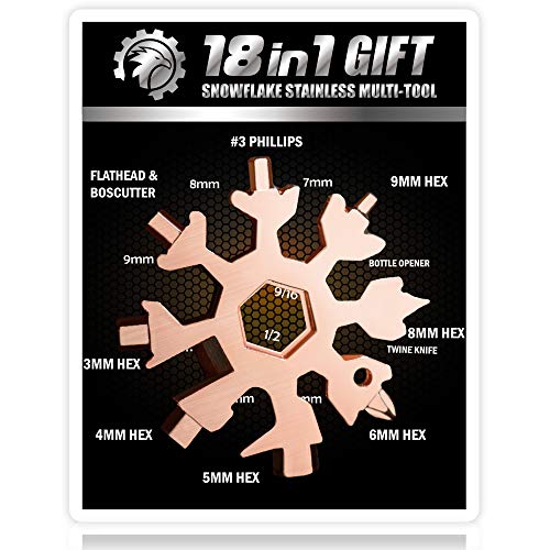 Saker 18-In-1 Snowflake Multi-Tool,18 In 1 Incredible Tool |2022 Christmas Snowflakes Gift&Tool – Easy N Genius - Saker 18-In-1 Stainless Steel Snowflakes Multi-Tool (Saker Rose) #TOP22