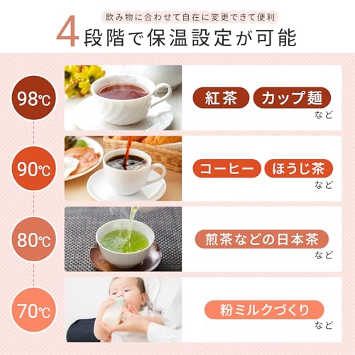 山善(YAMAZEN) 電気ポット YPA-M530(H) の商品画像 2