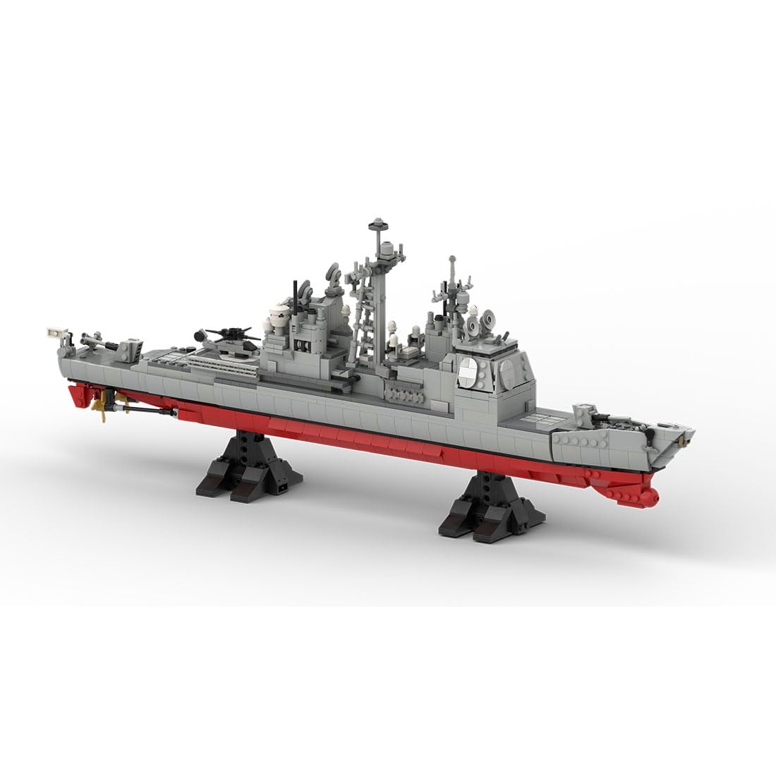 1/300 Technik Schiffe Militär Bausatz, MOC Militär Schlachtschiff Bausteine Battleship, 1496Teile Technik Kriegsschiffe Klemmbausteine Konstruktionsspielzeug Geschenk