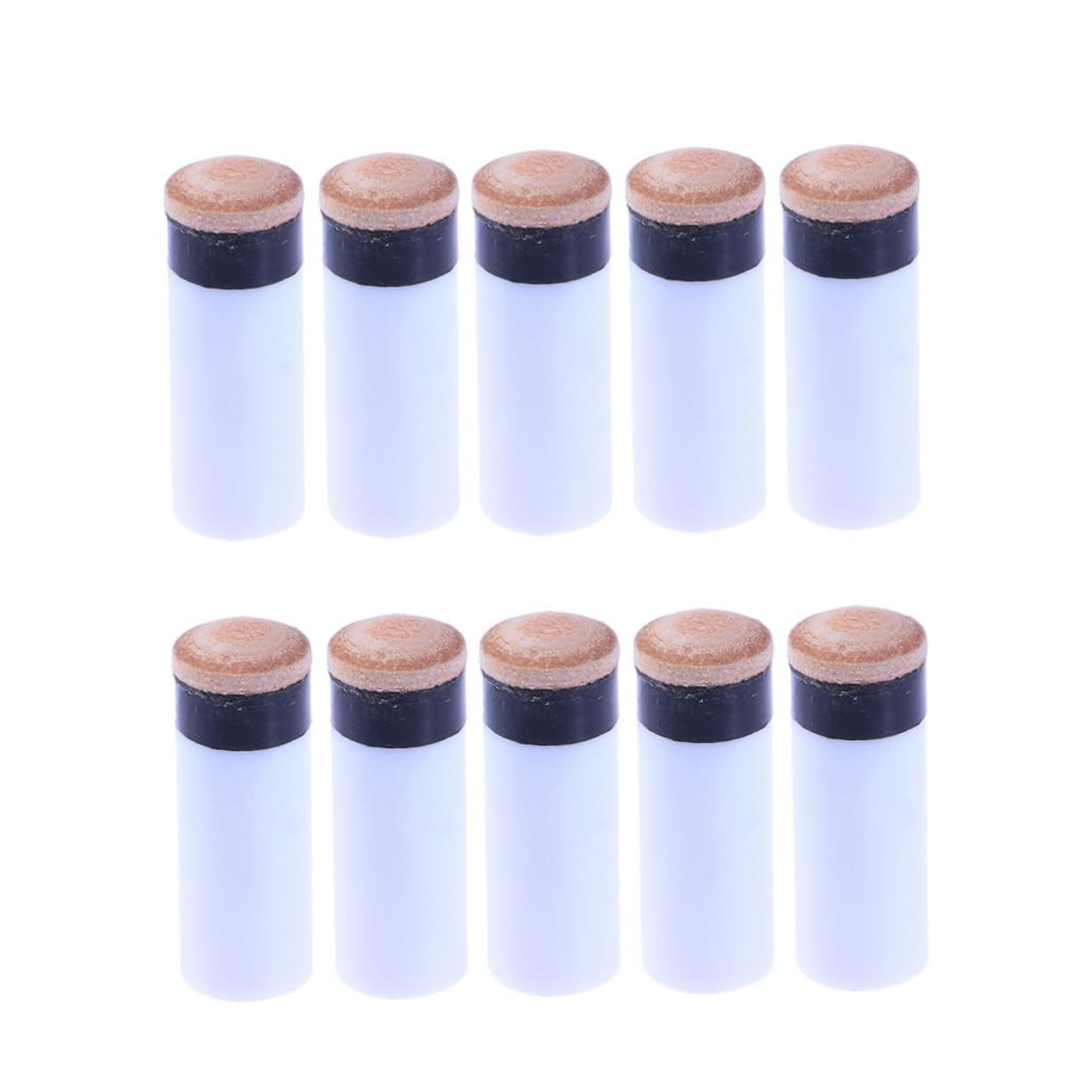 BRIGHTFUFU 15Pcs Billiard Ferrules and Tips White Brown Screw Replacement Tips for Pool Sticks Durable Tips Easy Maintenance for Billiards Enthusiasts