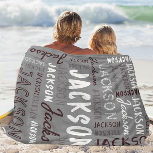 Personalized Name Blanket Customized Baby Blankets for Girls Boys Adults Monogrammed Blankets and Throws Christmas Birthday Mothers Fathers Valentines Day Gift