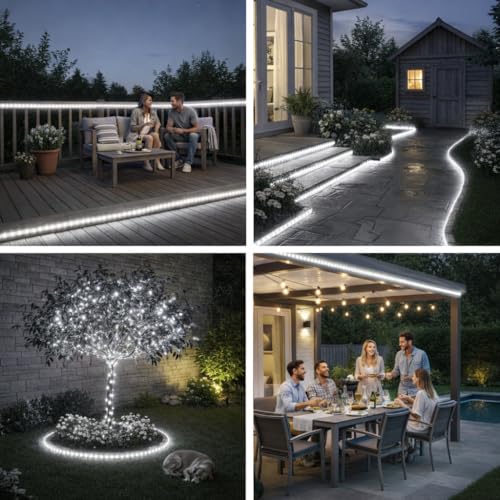 Image of 15 Meter Waterproof LED Strip Light White | Bright LED Strip Light, Waterproof Rope Light, False Ceiling Lighting, Living Room Decor, Home Decoration Lights