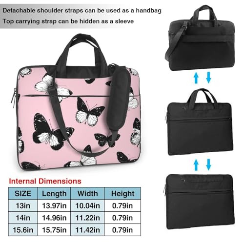 Bolsa para laptop con diseño de mariposas 13 pulgadas miniatura 4
