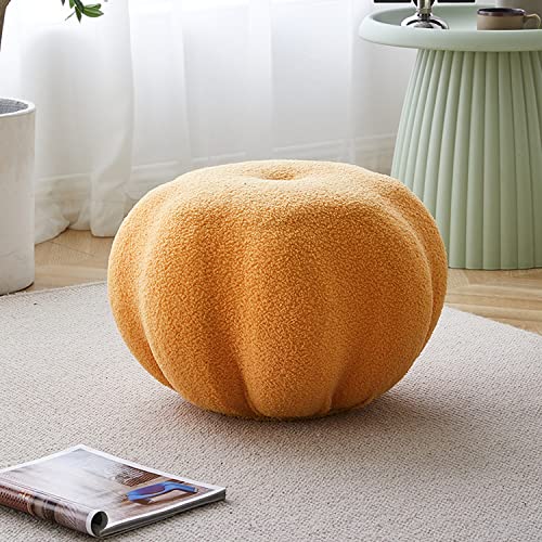 FBHappiness Reposapiés pequeño de Tela esponjosa Amarilla, Moderno puf para Sala de Estar coReposapiés pequeño de Tela esponjosa Amarilla, Moderno puf para Sala de Estar con Asientos adicionales