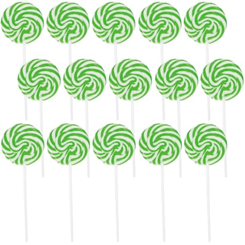 Green and White Swirl Pops Suckers - 24 Individually Wrapped Lollipops - St. Patrick's Day, Party and Candy Buffet Supplies