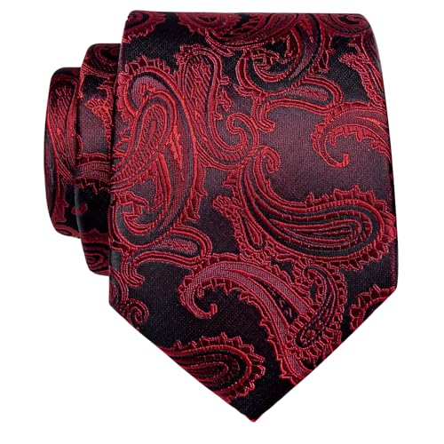 Image of YourTies Paisley Men's Necktie Woven Silk Floral Ties for Men Designer Formal Business Party Wedding