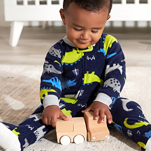 Image of Gerber Baby Boys 2-Pack Flame Resistant Fleece Footed Pajamas