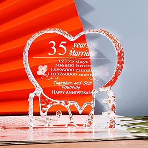 Movdyka 35th Coral Wedding Paperweight Gift Cover