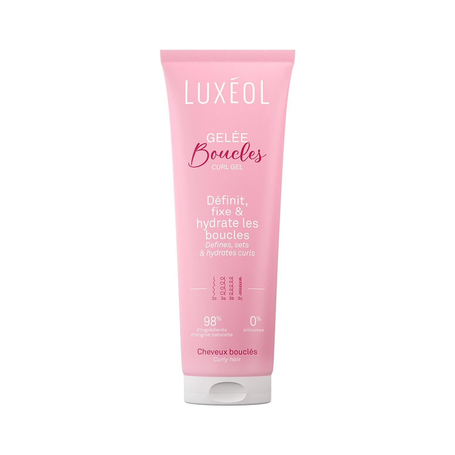 LUXEOL - Gelée Cheveux Bouclés - Définit, Fixe & Hydrate Les Boucles Sans Effet Carton - Limite les Frisottis - 98% d'Ingrédients d'Origine Naturelle - Sans Silicones - Fabriquée en France - 250 ml