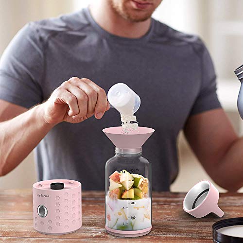 PopBabies Portable Blender, Smoothie Blender for Shakes and Smoothies with USB Rechargeable, Wireless Blender on The go Princess Pink - Image 4