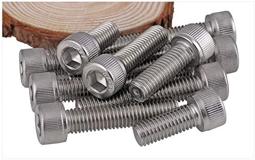 Ochoos DIN912 316 Stainless Steel Bolts high Strength hex Socket Screws M8 M10 M12 Screws Twill Cylindrical Head Bolts - (Dimensions: M12X35 4pcs)