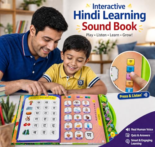 Image of Braintastic Novelty Interactive Hindi Learning Sound Book with Pen | Talking Book for Kids | Early Learning Educational Toy (Age 2+ Years) (Ebook Hindi)
