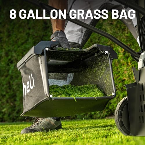Image of Litheli Lawn Mower 18 inch Electric Self Propelled for Garden Yards, Lightweight Cordless Lawn Mower Brushless with 6-Position Height Adjustment, 2 x 20V 4.0Ah Battery