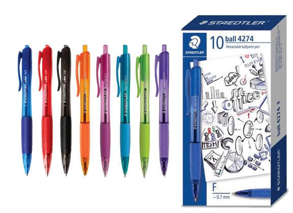 Amazon | ステッドラー(STAEDTLER) ボールペン 0.7mm (F) 青