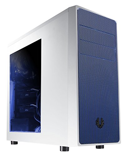 BitFenix Neos Window BFC-NEO-100-WWWKB-RP White / Blue Steel / Plastic ATX Mid Tower Computer Case