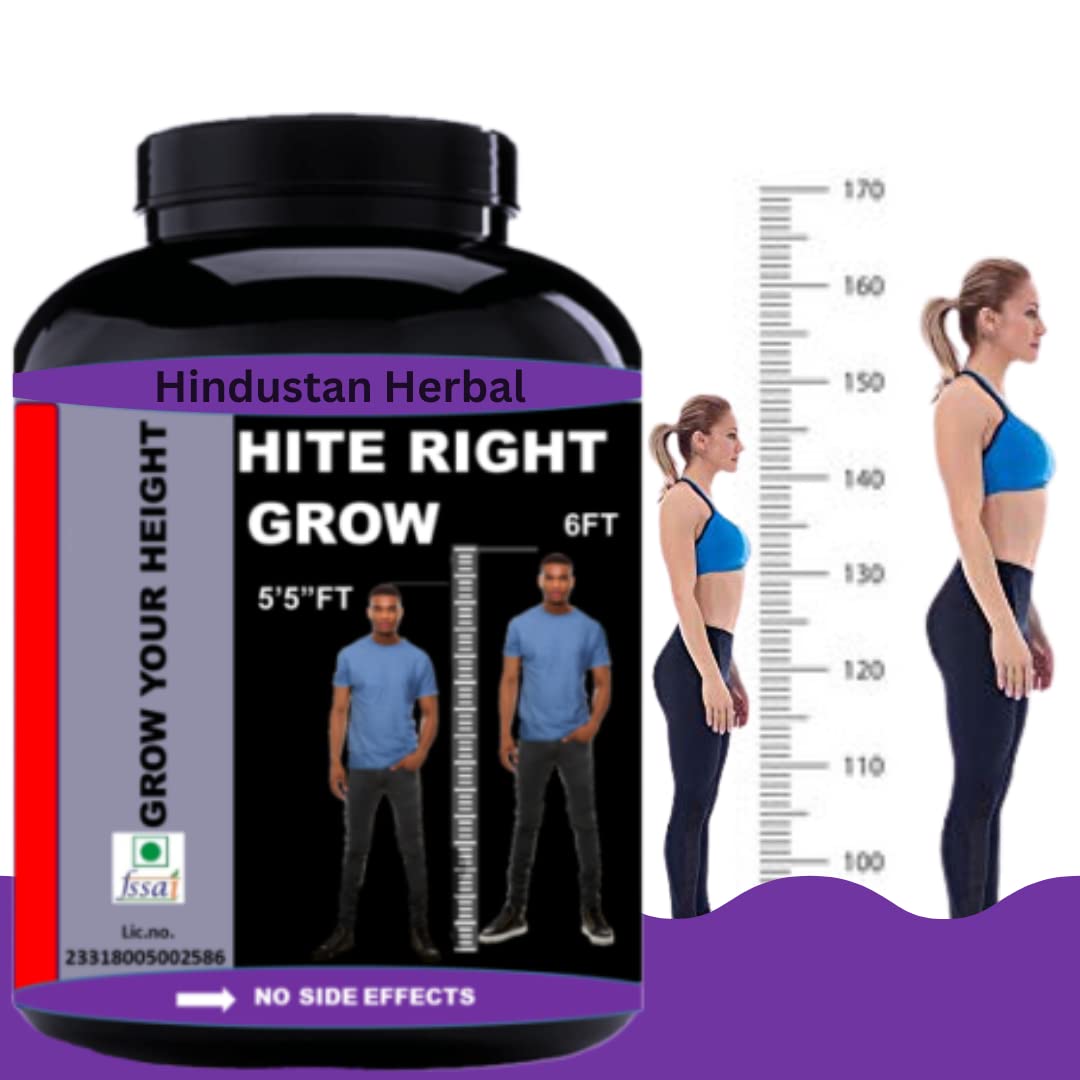 Hite Right Grow | Increase Body Bones | Height Increaser | Body Height Growth | Powder| Pack of 1
