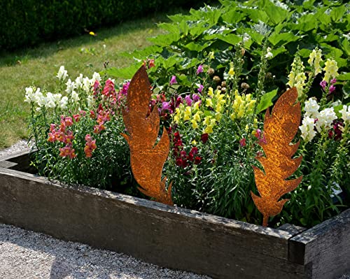 Bouchon de rouille décoratif plume pour embellir facilement un jardin