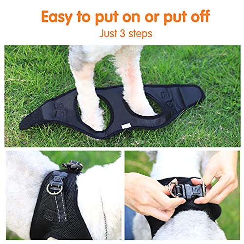 ABest-PET Cat Harness, Soft Mesh Dog Harness, Night Reflective Adjustable Breathable Jacket, Easy Control Vest Harnesses… - Image 3