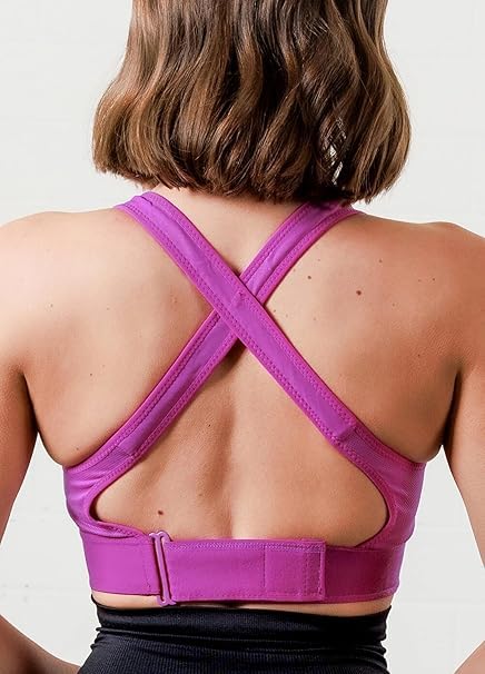 Image of Brachy Women's High-Impact Velcro Sports Bra: Adjustable, Front-Zip for Yoga, Gym & Workout