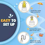 Tosekry Splash Pad für Kinder mit Antirutschfunktion, Wassersprinkler Outdoor Wasserspiel Garten, 200CM Sprinkler Pool Wasserspielzeug für Kinder & Hunde (Blau)
