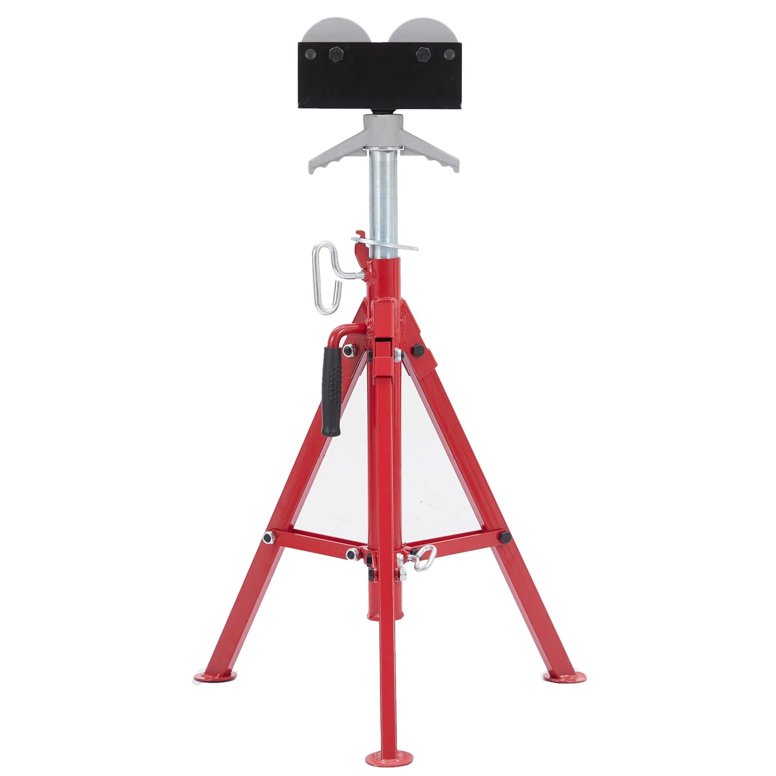 Pipe Jack Stand with Roller Head, 2500lbs Folding Jack