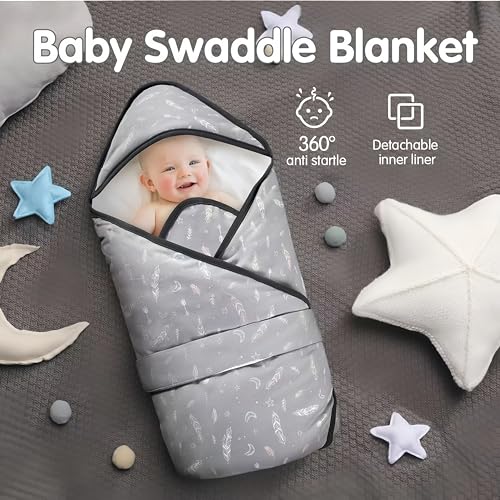 Image of KIDDA Newborn 0-12 Months Baby Swaddle Blanket Multifunctio Boys Girls Cotton Thick Mat Wrap Stroller Sleeping Sacks Infant