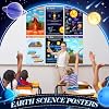 Pajean 12 Pcs Earth Science Classroom Decor 17x11 inch Earth Paper Poster Geography Learning Chart Environmental Science Wall Decor for Student Teacher Elementary Middle School Teaching Material Decor
