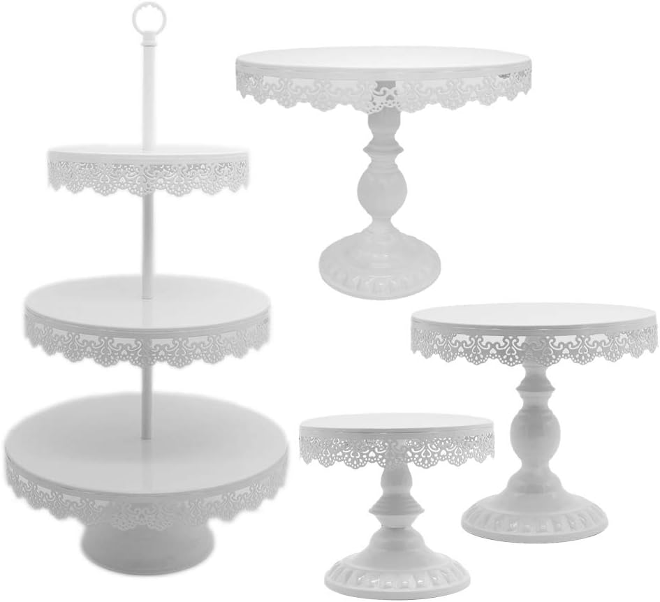 4PCS/Set Baking Paint Cake Stand Round Pedestal Dessert
