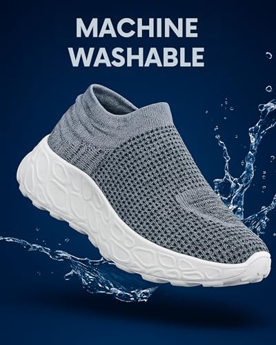 Image of Kraasa Walking Shoes for Men Height Increasing Sports Shoes Ultra Grip Soft Sole Gym Shoes Workout Lightweight Running Shoes for Men