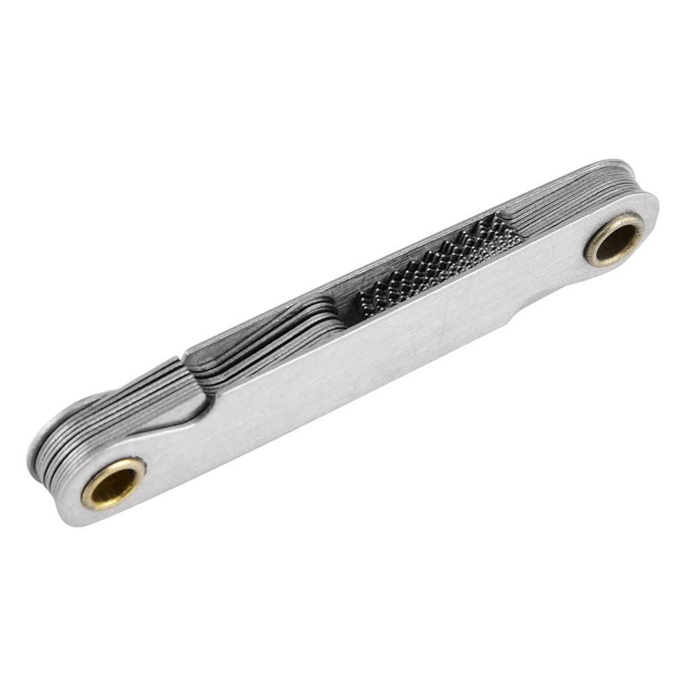 Hilitand Light Imperial 55° Thread Gauge Stainless Steel Pitch Measuring Tool Screw Thread Checker For Metric And Imperial Fasteners