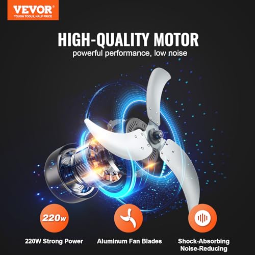 Image of VEVOR Drum Fan, 30 Inch 13000 CFM High Velocity Heavy Duty Floor Shop Fan, 3-Speed, 5ft Cord, 360Adjustable Tilting, Commercial Industrial Use for Warehouse, Workshop, Factory, Basement