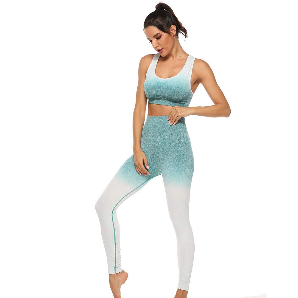 Pantalon de yoga de fitness pour femmes FACAI vert taille M