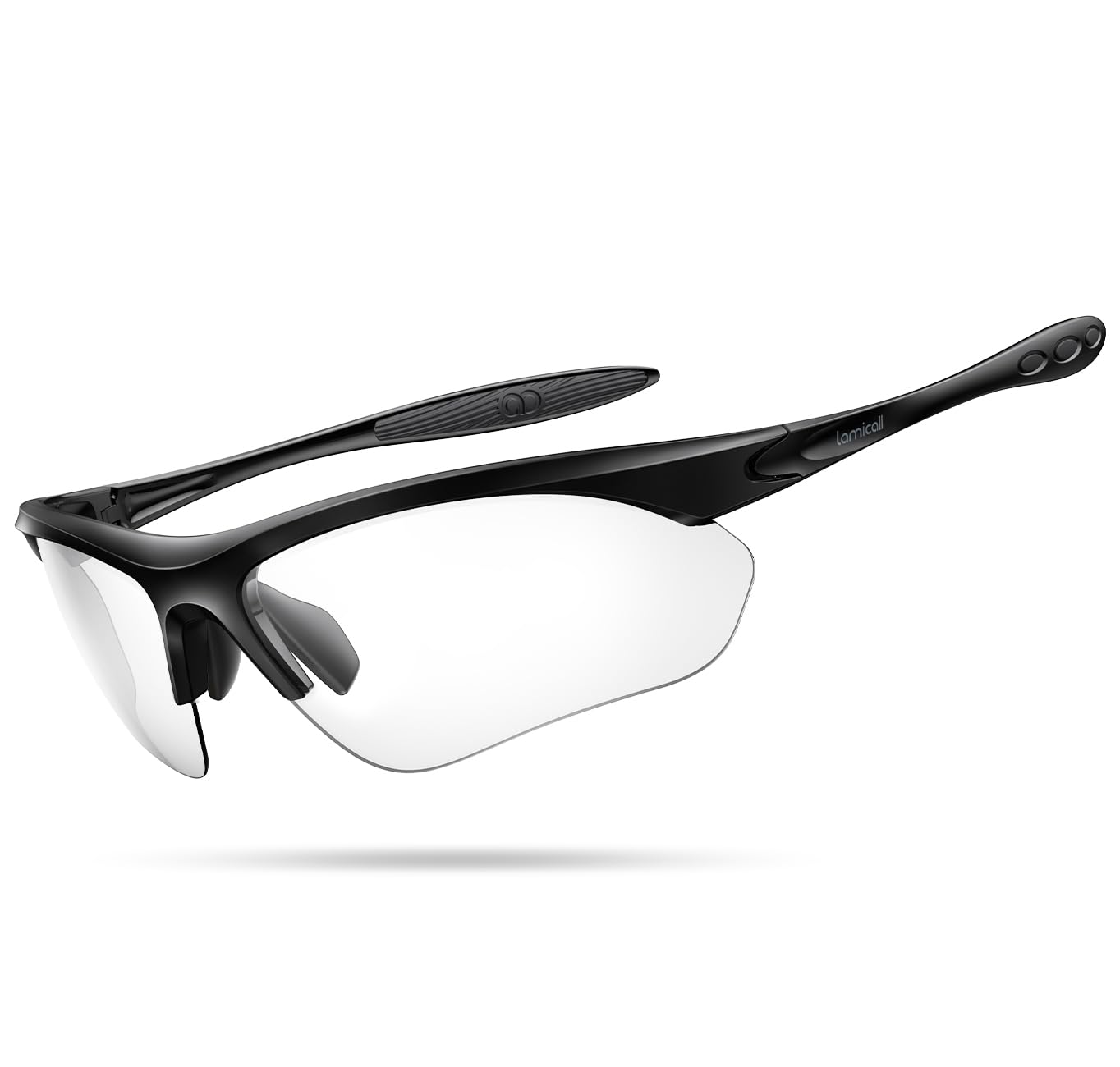 Lamicall Sportbrille Herren, Fahrradbrille Damen Sonnenbrille - [22g Ultraleicht & Multifunktional] Polarisierte Schnelle Brille mit UV400 Schutz, TR-90 Sport Brille für Fahrrad, Laufen, Autofahren