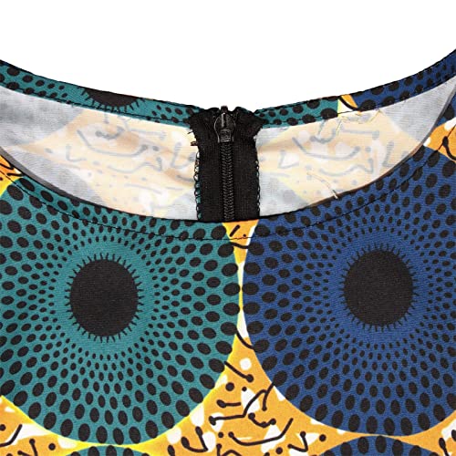 Toddler Baby Girls African Dashiki Dress Short Sleeve Round Neck Traditional Dresses Outfits Girls Long Dresses4