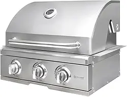 Churrasqueira a Gás Alluma Essential Em Inox de Embutir - 3 Queimadores