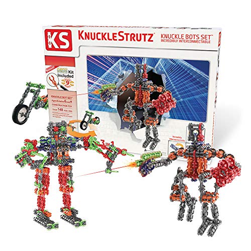 KNUCKLESTRUTZ, Knuckle Bots Set, 3-in-1 Incredibly Interconnectable Toys, Educational STEM Interlocking Construction Building Set - Ages 6+ KNUCKLESTRUTZ, Knuckle Bots Set, 3-in-1 Incredibly Interconnectable Toys, Educational STEM Interlocking Construction Building Set - Ages 6+
