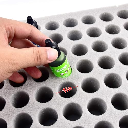 Image of Alcohol Ink Storage Case and Paint Carrying Organizer, Miniature Holder Fits 77pcs Bottles of Alcohols Inks, Paints Set and Dynamic Tattoo Ink with Foam Insert. Multiple-use Travel Container(Box Only)