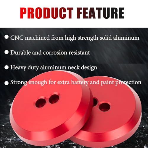 Image of 4pc Corvette Jack Pucks Billet Aluminum Lifting Puck Floor Jack Pad Adapter | Compatible with 1997-2023 Corvette C5 C6 C7 C8 / 944 964 993 996 997 911 Boxster Cayman - Red