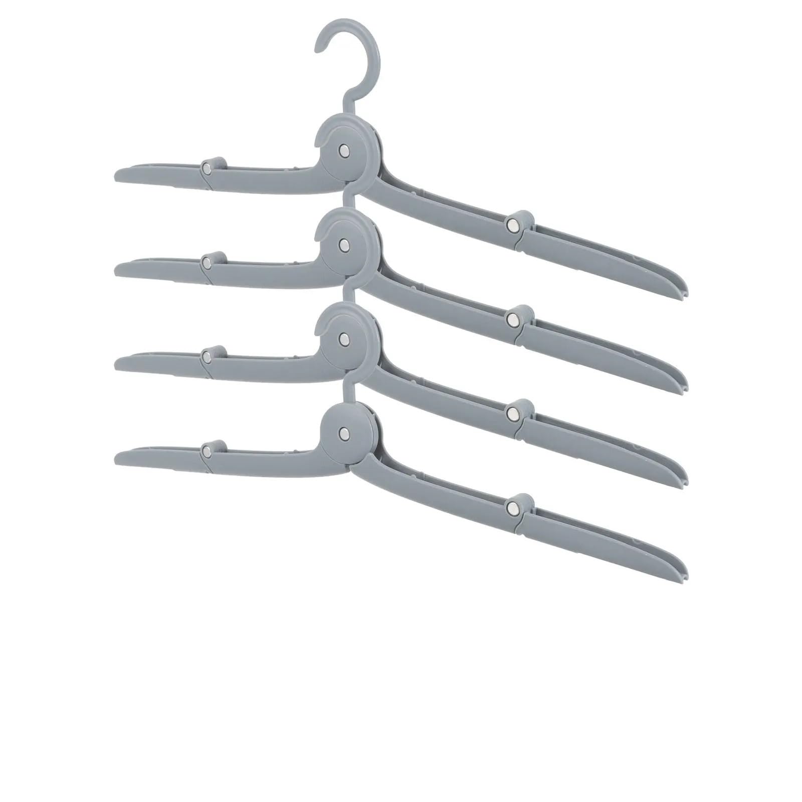 Travel Hangers 4Pcs Travel Foldable Hangers Portable Folding Clothes Space Saving Metal Organizer for Closet Use