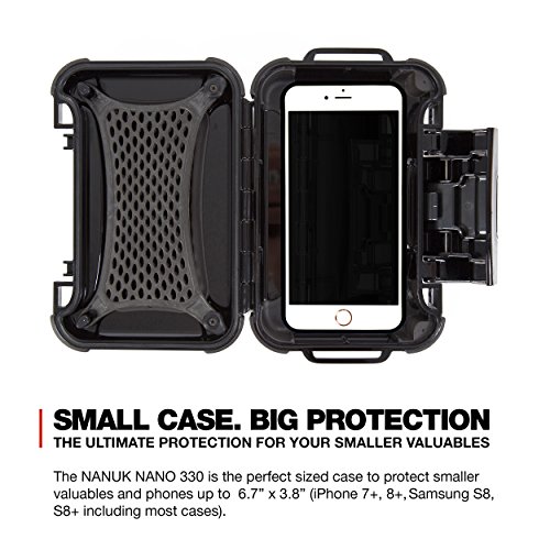 NANUK 330-0001 Nano Series Waterproof Large Hard Case for Phones Cameras and Electronics (Black) - Image 4