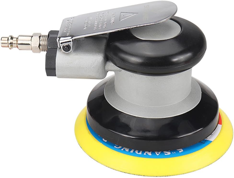 SI FANG 5-Inch Heavy Duty Air Dual Action Random Orbital Sander, Low Vibration Pneumatic Da Sanders